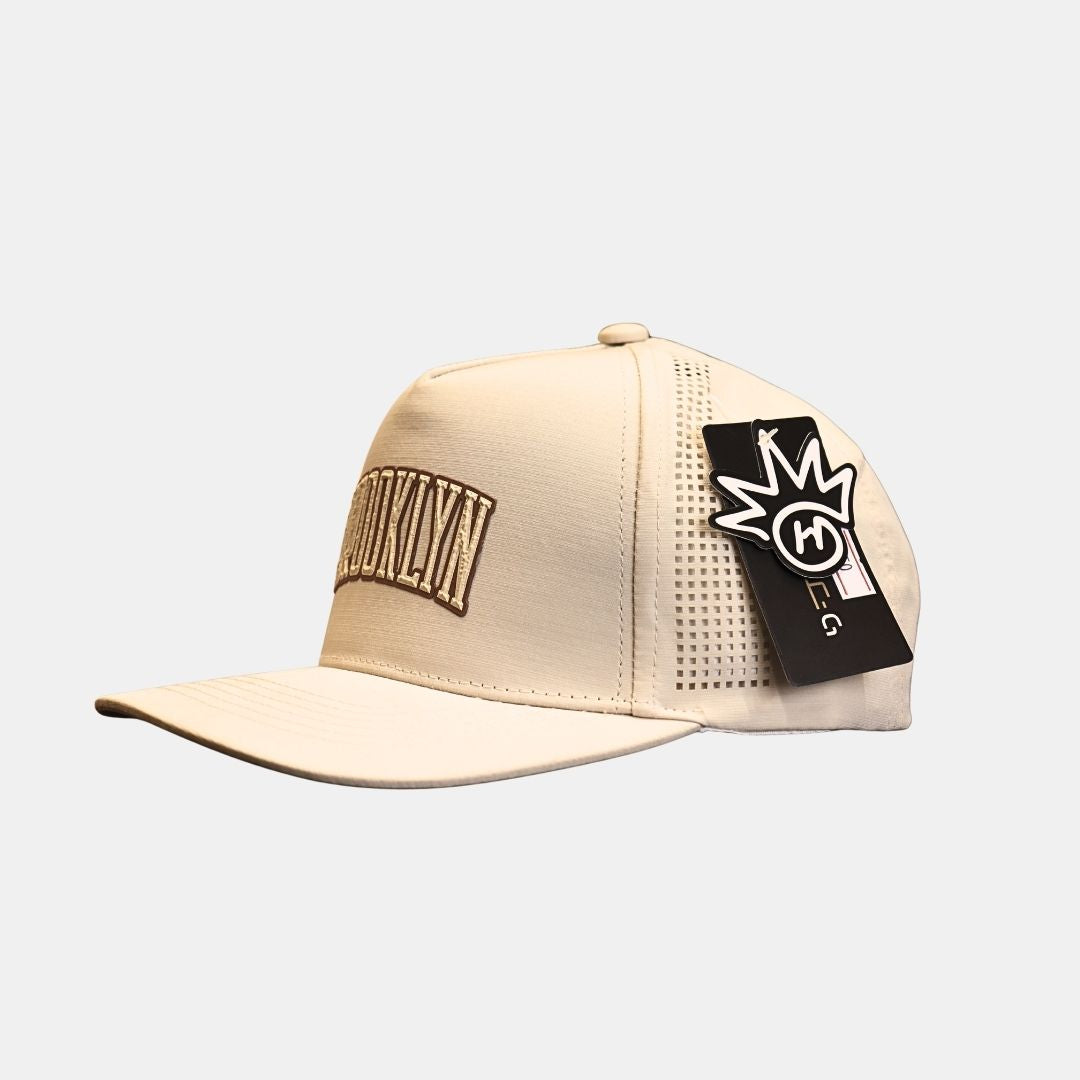 Brooklyn Beige Embroidered Baseball Cap