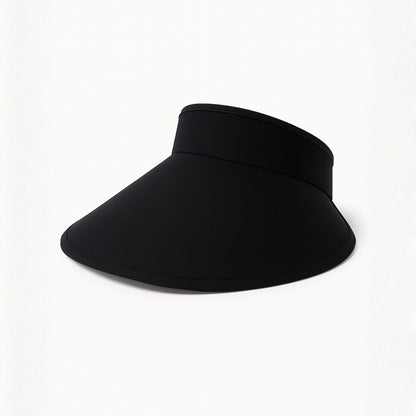 Side View of Midnight Black Luxe Sport Visor for Women 