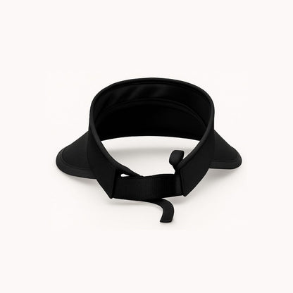 Back View of Midnight Black Luxe Sport Visor for Women