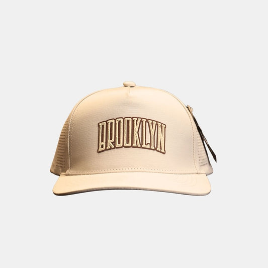 Brooklyn Beige Embroidered Baseball Cap