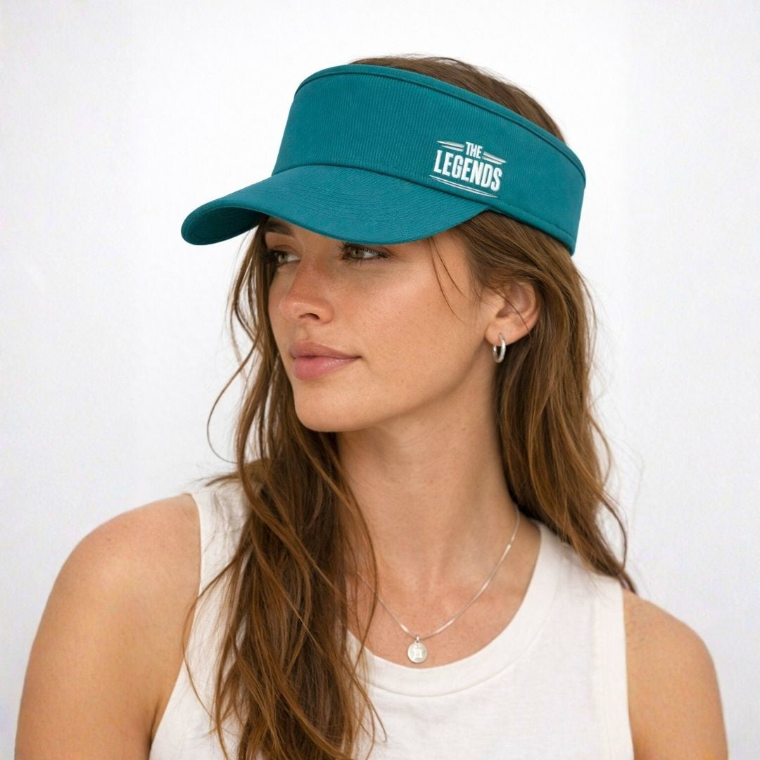 Front view of Emerald Green Legends Sport Visor Cap