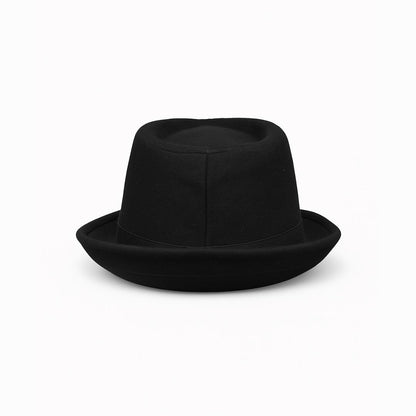 Back View of Black Quilted Luxe Bucket Hat for Women
