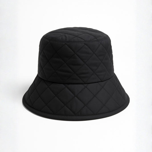 Classic Caps Noir Quilted Luxe Bucket Hat
