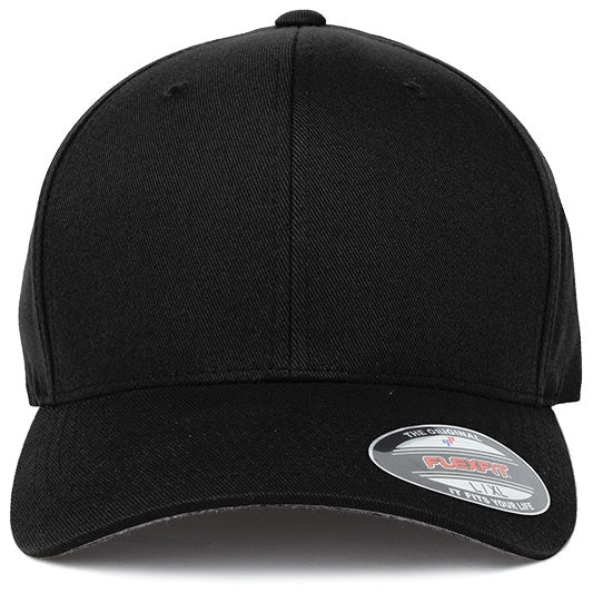 Front View Of Black Custom Cap