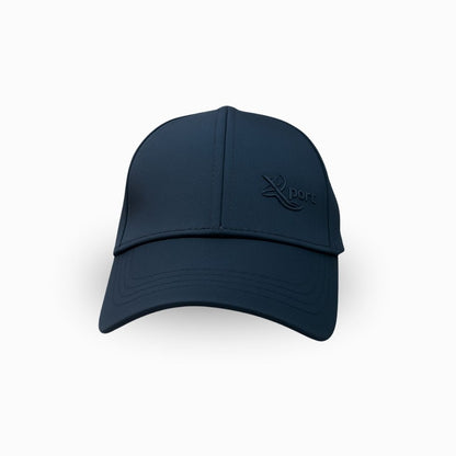 Women’s blue Expert baseball cap front view with embroidered logo and curved brim casual hat