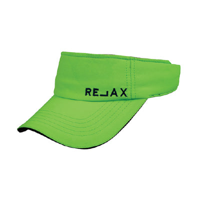 Front View of Neon Green Relax Outdoor Sports Visor Cap
