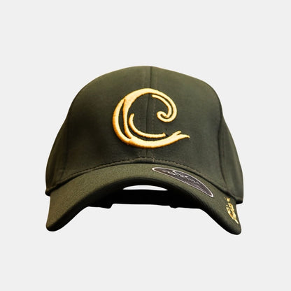 Men’s premium C embroidered baseball cap front view clean design