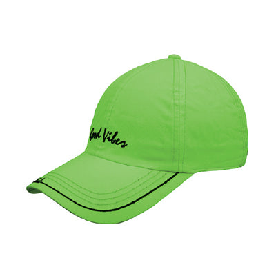 Men’s Good Vibes stitch baseball cap front view with curved brim