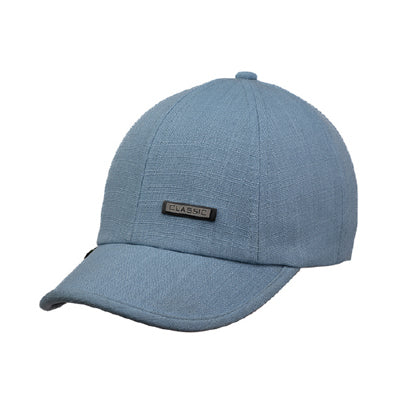 Men’s light blue soft cotton baseball cap front view with curved brim