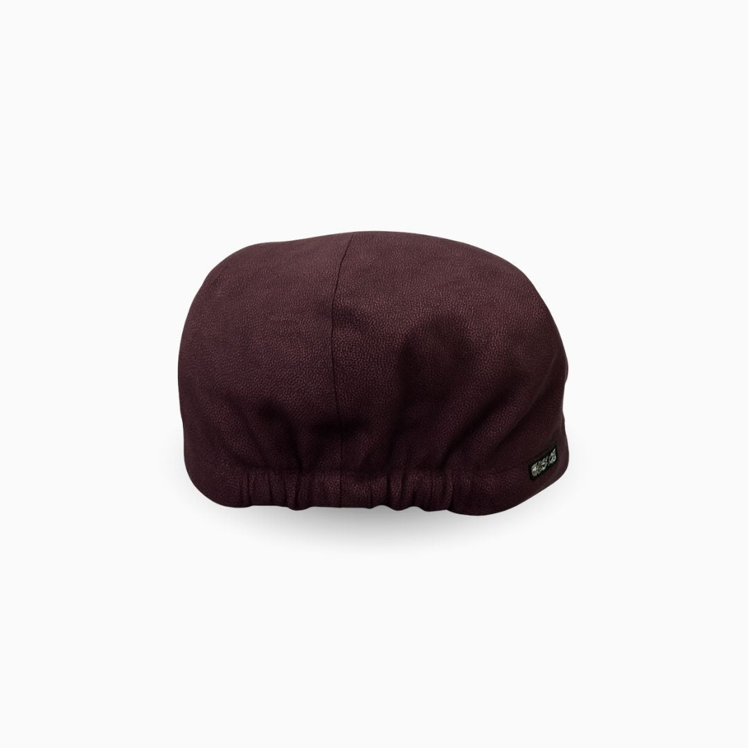 Back view of maroon cotton Tokyo cap with comfortable fit and casual design