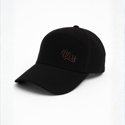 Side view of midnight bliss signature baseball cap with modern casual style