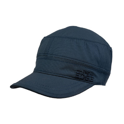 Men’s navy outdoor utility cap front view with durable design