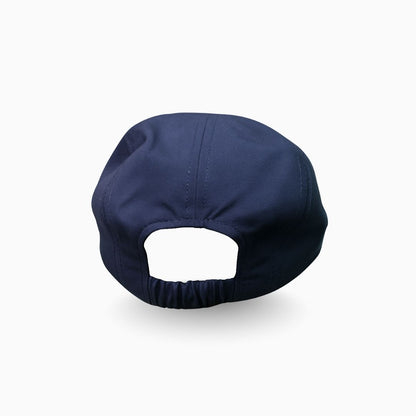 Back view of navy performance cap with comfortable fit and breathable sports design