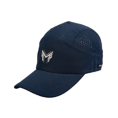Men’s navy ventilated sports cap front view with breathable design