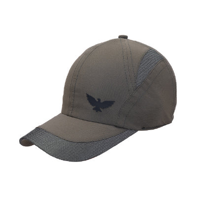 Men’s two-tone grey performance cap front view with breathable design