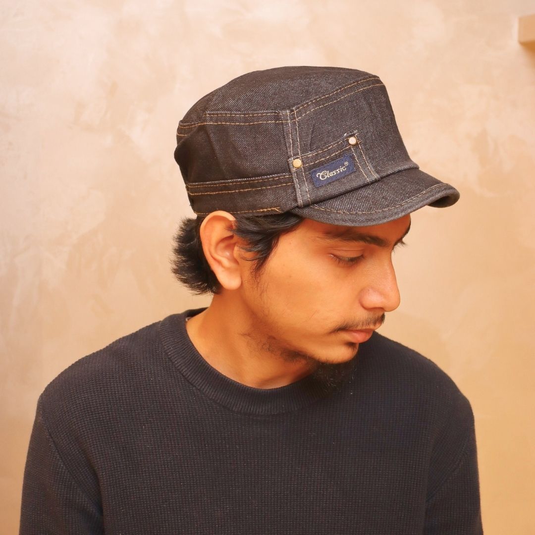 Casual Canvas Military-Style Cap - Image 5