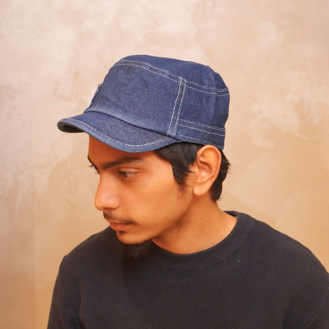 Casual Canvas Military-Style Cap - Image 3