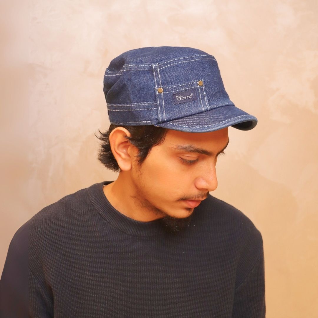 Casual Canvas Military-Style Cap - Image 2