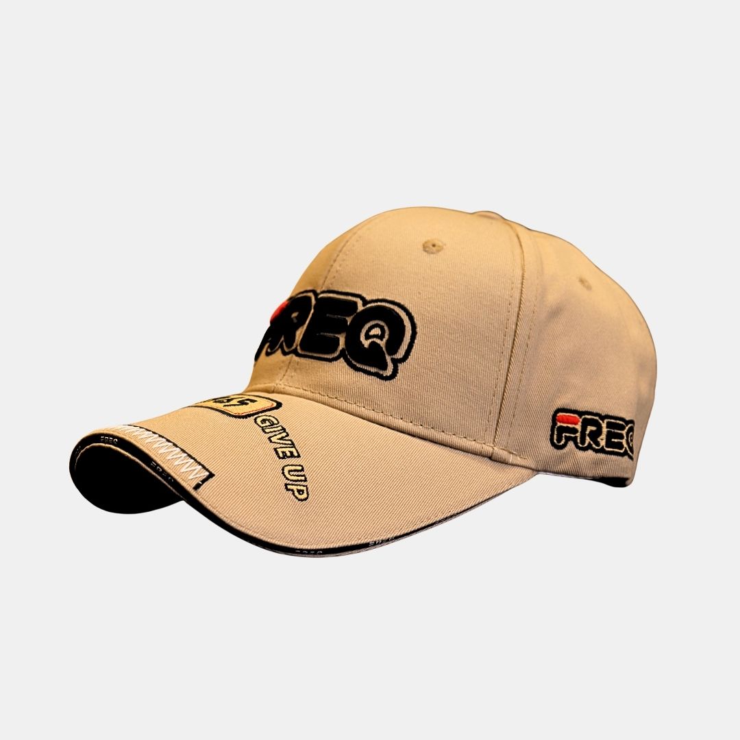 FREQ Embroidered Beige Baseball Cap - Image 2