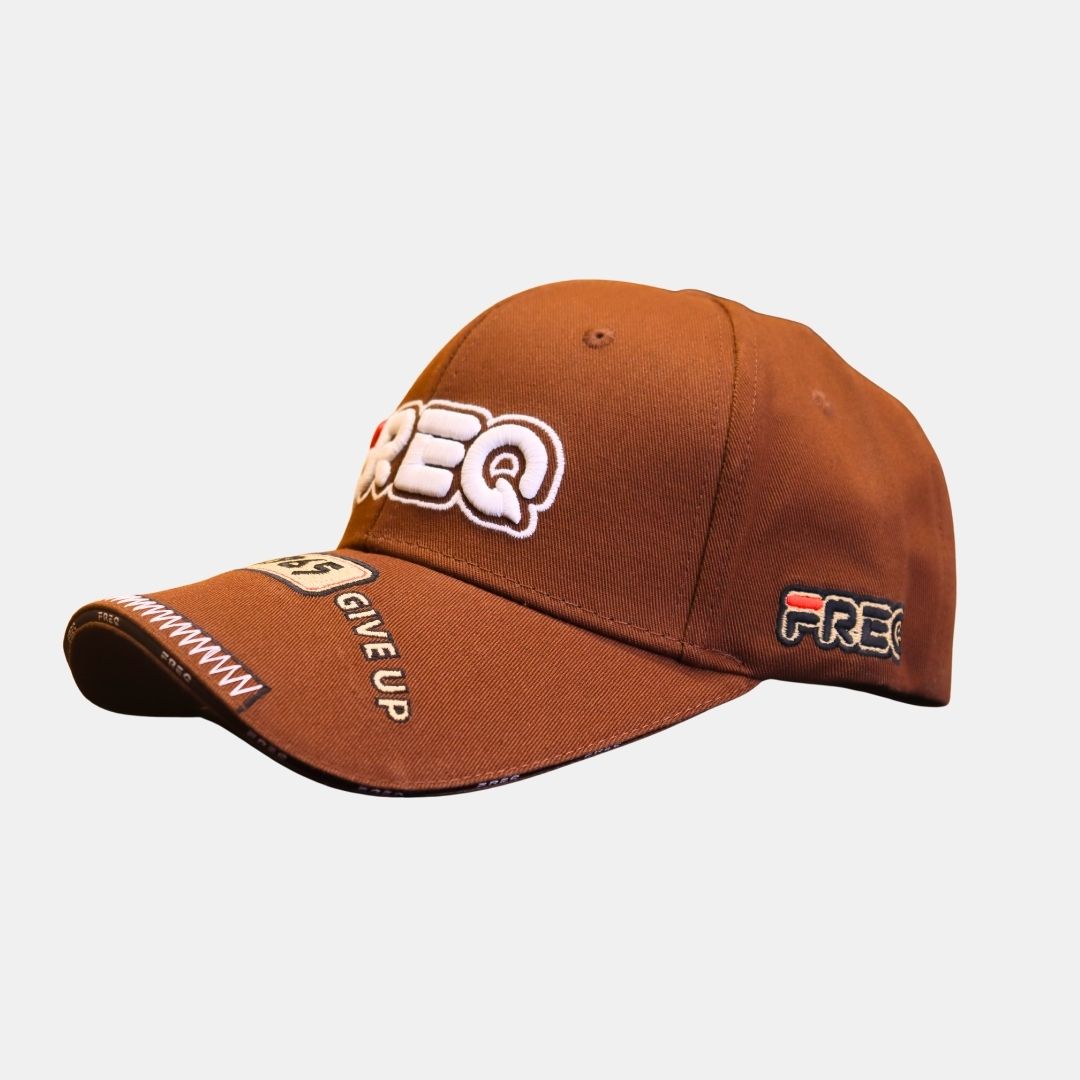 FREQ Embroidered Beige Baseball Cap - Image 6